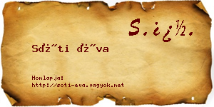 Sóti Éva névjegykártya